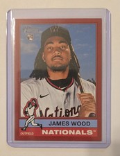 2025 Topps Heritage - James Wood #231 Red Border Rookie Card Nationals