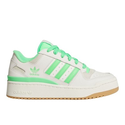 adidas Forum Bold Stripes Lace Up  Womens Green, White Sneakers Casual Shoes JR0