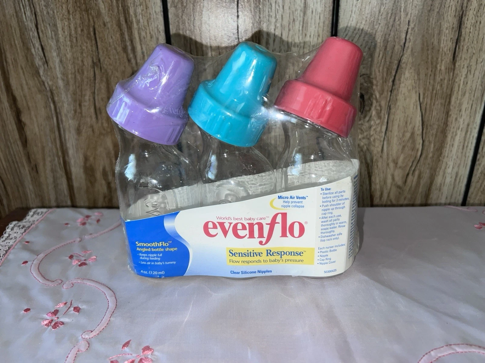 VINTAGE 1999 NIP EVENFLO SENSITIVE RESPONSE 3 PACK OF BOTTLES 4 OZ EACH
Opens in a new window or tab