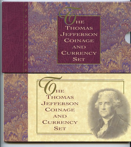 1993 Thomas Jefferson Coinage & Currency Set Uncirculated Dollar $2 Note - P386 - Picture 5 of 6