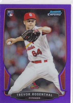 2013 Trevor Rosenthal Bowman Chrome Purple Refractor RC 142/199 #139 (A3293)