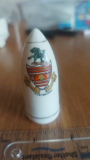 WW1 Crested China Shell Iron Rations for Fritz. Eastbourne crest.