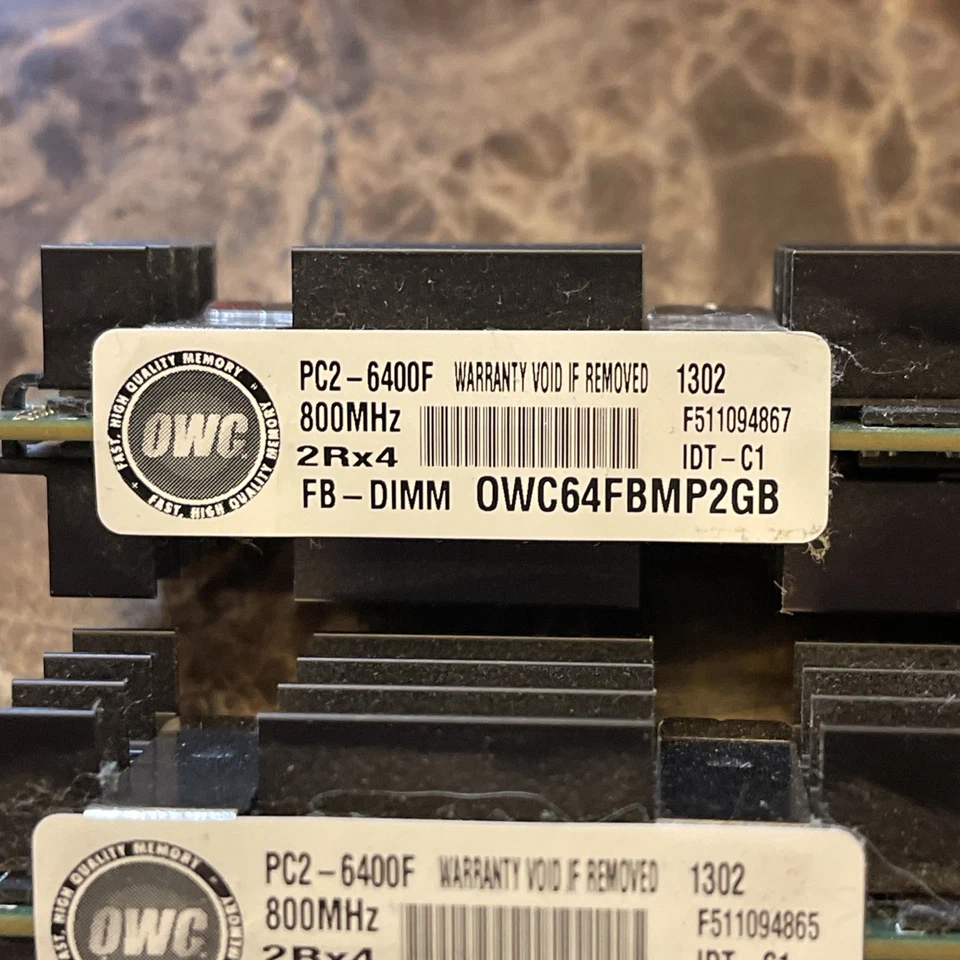 OWC 2GB PC2-6400F 2Rx4 800MHz OWC64FBMP2GB RAM Memory (2 Sticks / 4GB Total) - Image 3 of 4