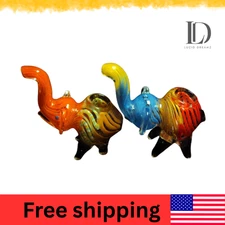 3-Pack Mini Elephant Design Hand Pipes – Artistic Collectible Set