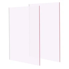 2Pcs Transparent Acrylic Sheets 1/8" Thick Plastic Sheets 8x12 Inch, Light Pink