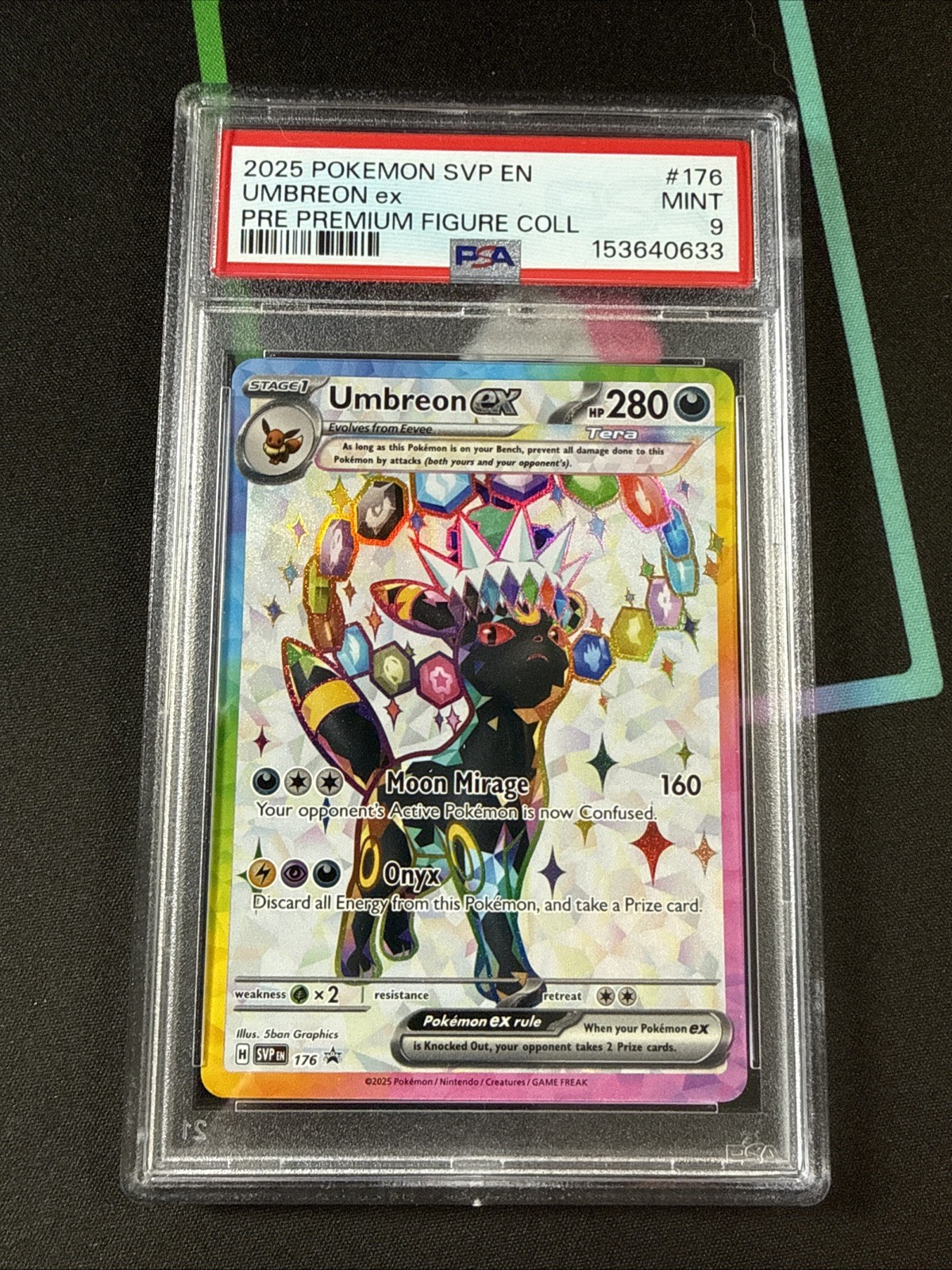 2025 POKEMON SVP EN-SV BLACK STAR PROMO #176 UMBREON EX PSA 9