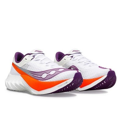 Men's Saucony Endorphin Pro 4, White/Violet, 11.5 .D Medium US