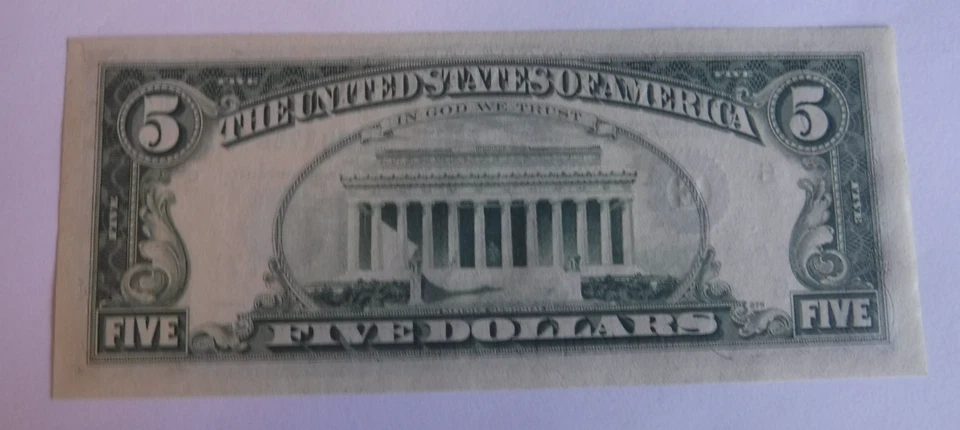 1981 A $5 FRN - Both Serial Numbers Stuck Digit - Very Rare Error - Image 2 of 2