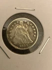 1857 Seated Liberty Silver Half Dime XF