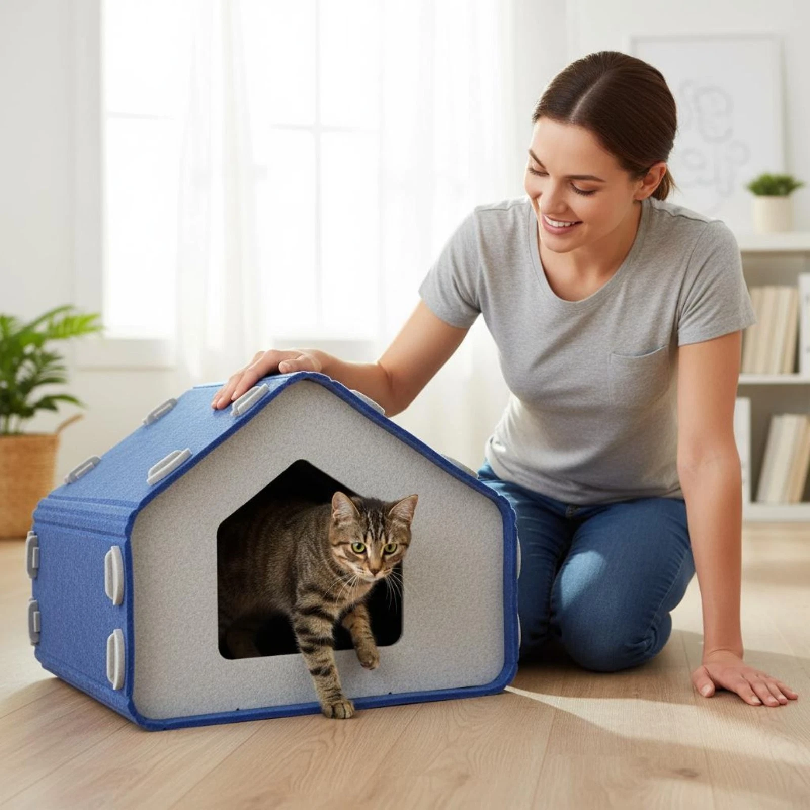 Felt Feline House Tear-Resistant Pet Furniture Warm