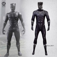 Black Panther Avengers Jumpsuit Mask Halloween Party Costume Cosplay Outfit