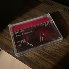 Sony Mini DV Tape 60 min   Color Collection Red  New Sealed