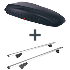 Dachbox G3 Krono 480 + Dachträger Menabo Pick-Up für Audi A3 Sportback Typ 8P