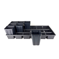 54 – 3.5” Deep Square Nursery Pots (P86D) w/ 3 Heavy-Duty 18-Pocket Carry Trays