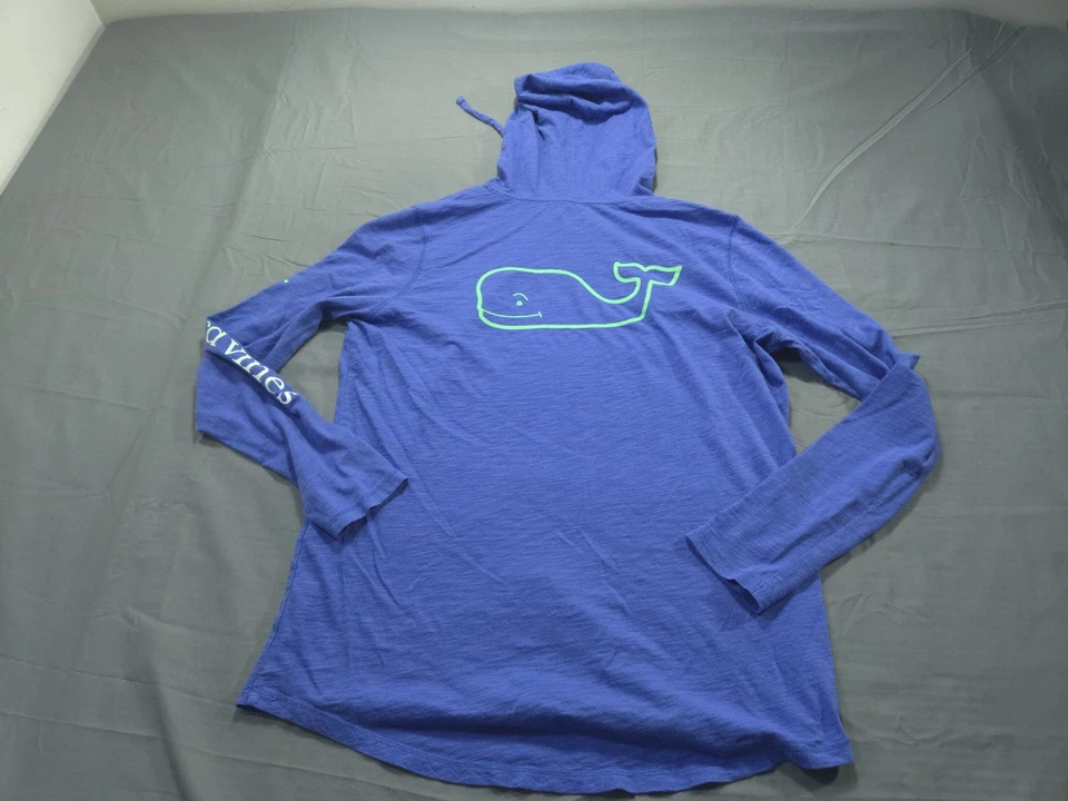 Camisa Vineyard Vines para mujer azul mediana con capucha cola de ballena ligera Foto 2 de 4