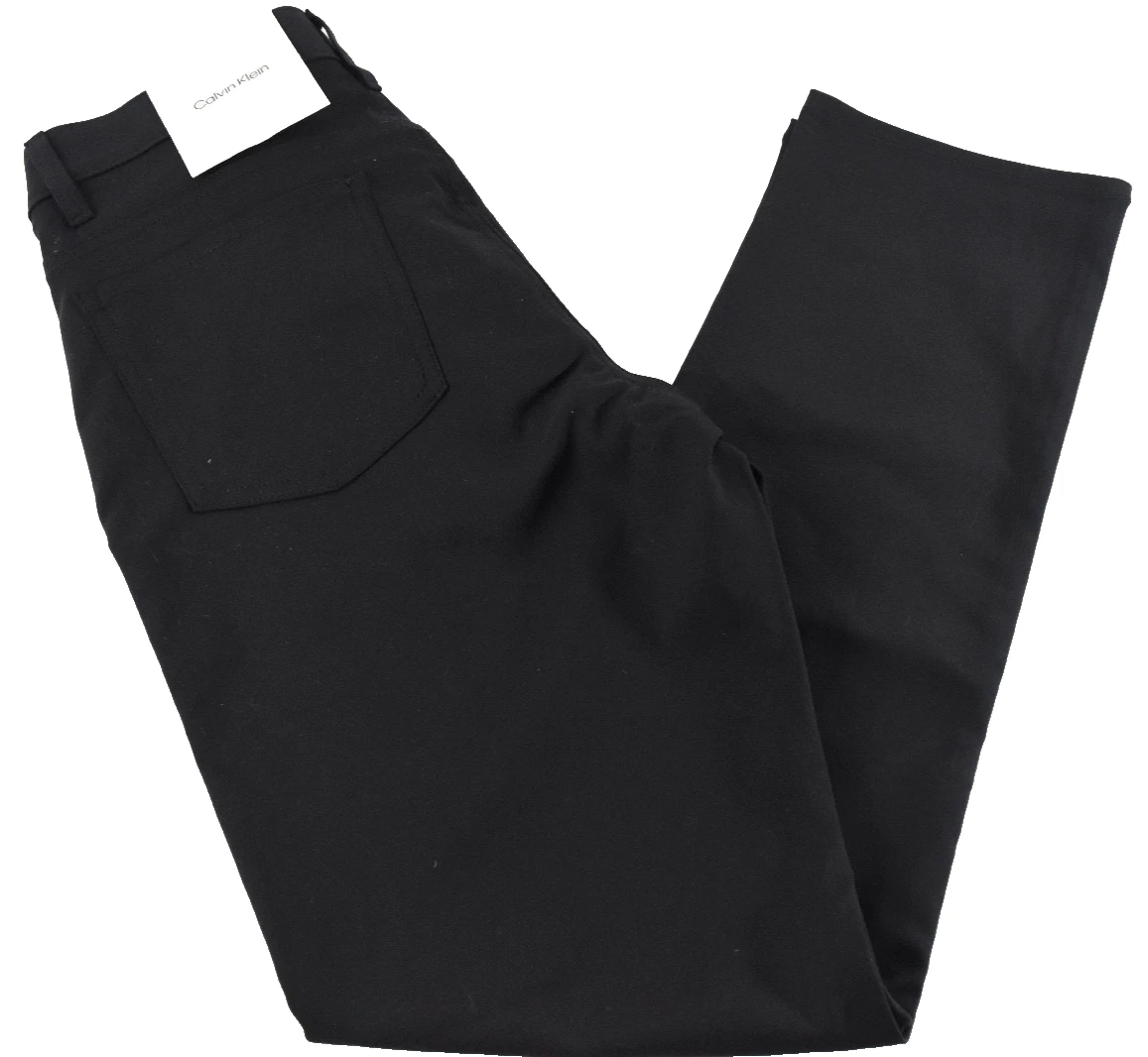 Calvin Klein Mens Chino Pants New 34 X 32 Black 5 Pocket Stretch Slim Fit