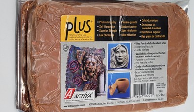 Plus Clay Natural Self-Hardening Clay Terra Cotta 2.2 pounds,FACTORY SEALED