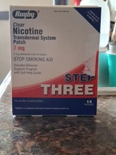 Rugby Clear Nicotine Transdermal System Patch Step 3 7mg NDC0536589488 