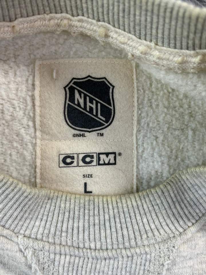 CCM Minnesota North Stars Sweatshirt Mens Size Large Gray Long Sleeve Crew Neck - Image 4 of 4