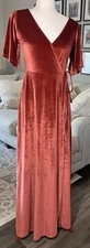 Baltic Born Katelyn Velvet Wrap Maxi Dress Size Small