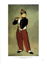 (2) Edouard Manet Art Prints The Fifer 1866 & Woman with a Parrot 1866