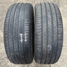 2x 225 55 19 103V XL MICHELIN E PRIMACY PART WORN TYRES DOT3123/4924 6MM