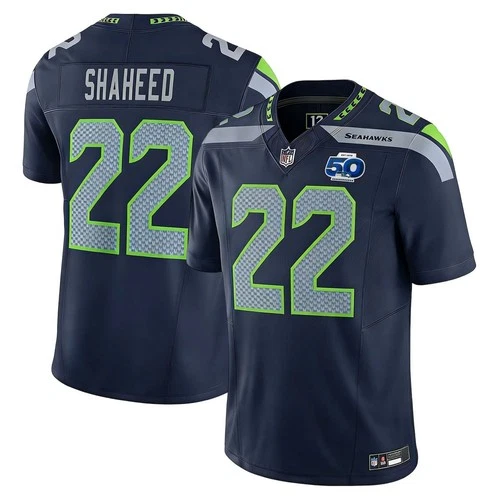 Seahawkss Men's #22 Rashid Shaheed 50th Season Jersey S-3XL