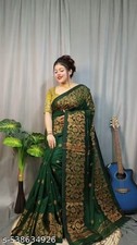 Traditional Bengali Handmade Jamdani Saree With Unstitched Bloused Wedding Wear