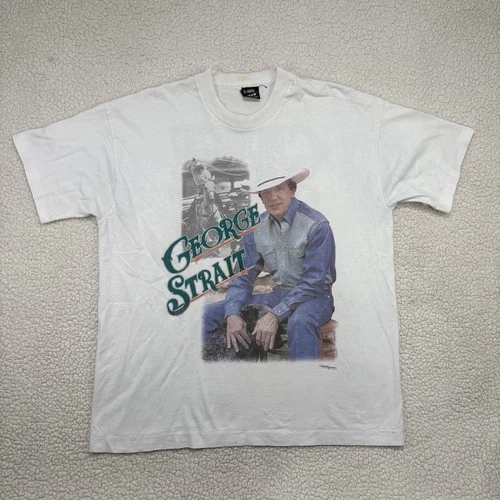 George Strait In Concert Tour T Shirt Size XL F 1990s vintage concert t-shirt, vintage, size XL, single stitch, B+ condition