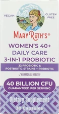 Mary Ruth's 3-in-1 Women's 40+ Probiotic 30 Capsule 40 Billion CFU Exp 08/2026