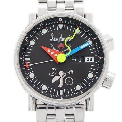 Alain Silberstein Le Reveil GMT Date Alarm LR21 Date Alarm 100m SS Herren...