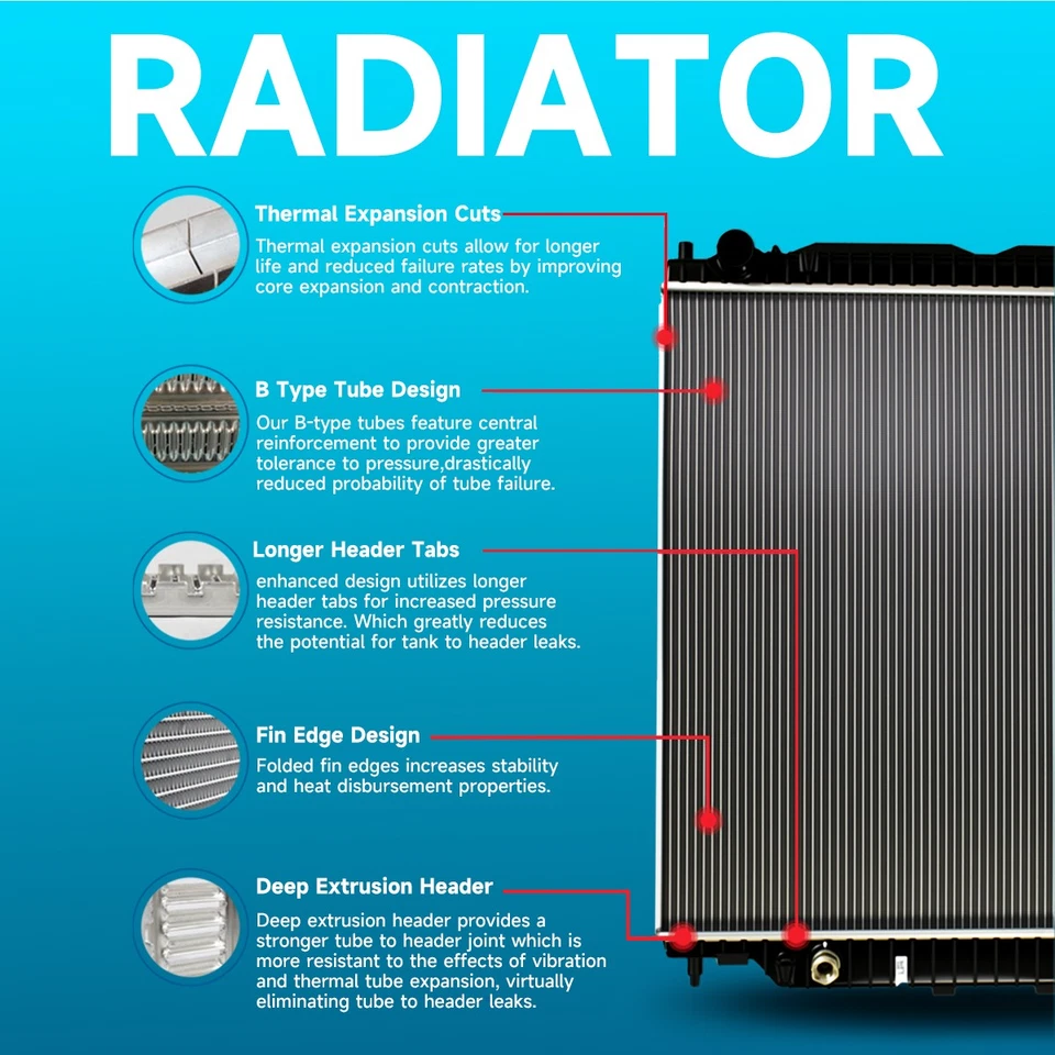 All Aluminum High Performance Radiator For 1980-1983 Toyota Pickup 4 Wheel Drive Foto 3 de 4
