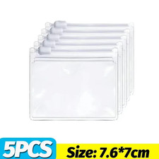 50/5PCS Mini Clear Bag Pill Dispenser Bags Protable Travel Jewel Pouch with Slid