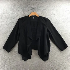 Mossimo Kimono Blazer Womens XXL Black Polyester Long Sleeve Open Front Casual