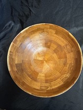 Rustic Modern Wooden Bowl Handmade Segmented Signed