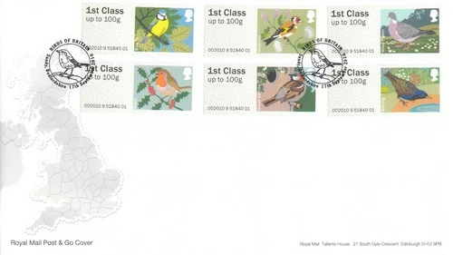 Birds Post and Go GB RM FDC Sandy 2010 (130583)