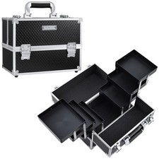 Makeup Train Case Makeup Case 11.8 Inch Large Cosmetic Box Organizer Travel