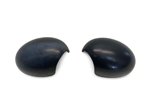 Mini Cooper Mirror Cap Checkered Black Pair with w/ PF 2007-2016 R5x R6x 502