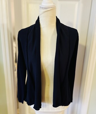 Zara Knit Wrap Sweater Top Sz Small Long Sleeve Shawl Collar