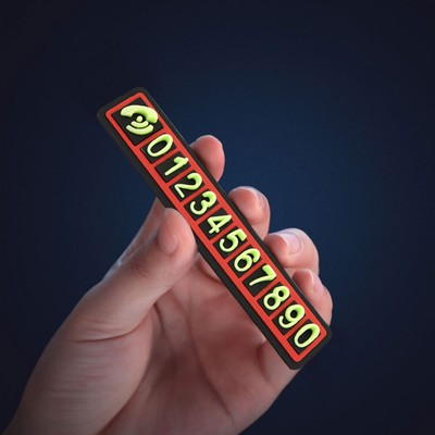 3D Luminous Car Temporary Parking Card Phone Number Card Plate Car Accessories
