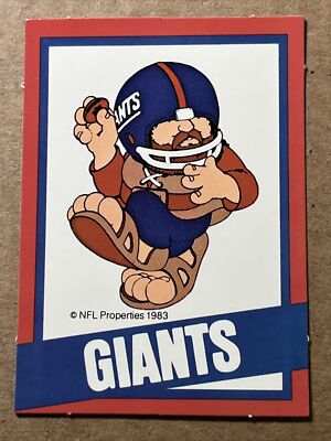 New York Giants 1983 NFL Properties AVON Huddles Football Team