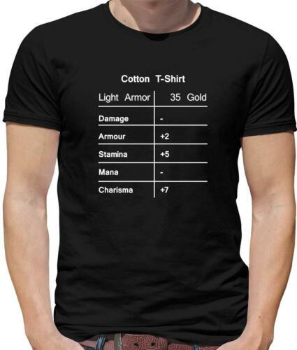 Estadísticas de Juego Rol Camiseta Hombre - - Gaming - Online - Geek - Nerd