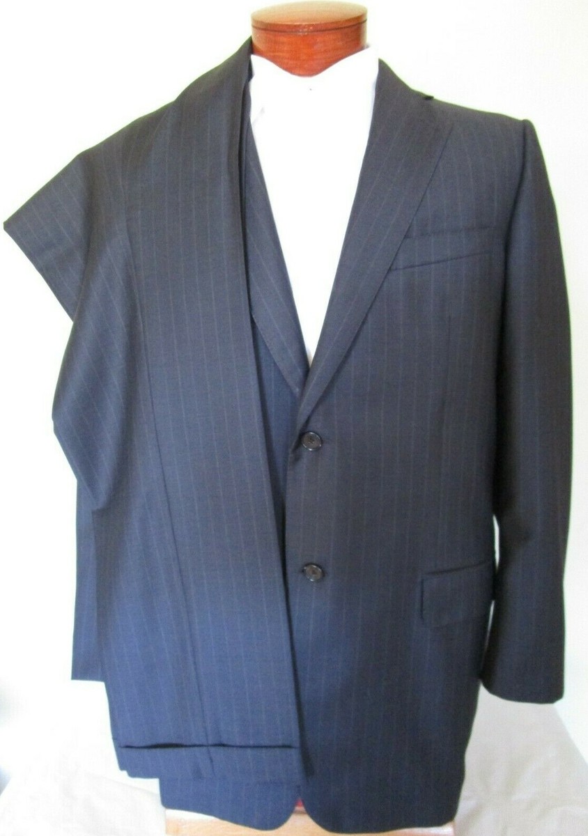 【Ermenegildo Zegna】黒タグ traveller SUIT Lanificio Zegna Traveller Tirno Dark Blue Checks Wool Suit