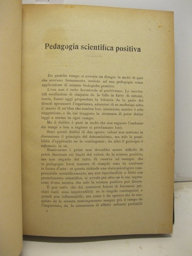 MONTESANO Giuseppe, Avviamento all'educazione e istruzione dei deficienti