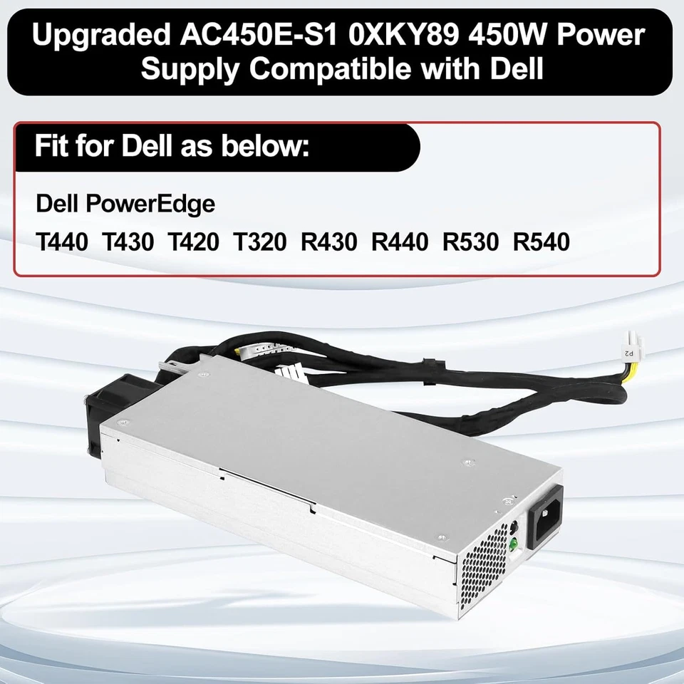 Fuente de alimentación Dell AC450E-S1 XKY89 450W compatible con Dell PowerEdge R430 R440 R530 T440 Foto 2 de 4