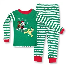 Mickey Mouse Pajamas Toddler Boys Girls 3T Cotton Snug-Fit Shirt Pant Christmas