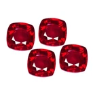 Loose Gemstone Natural Ruby 4 Pcs Lot Certified 8-10 Ct Cushion Cut Ruby ARL03