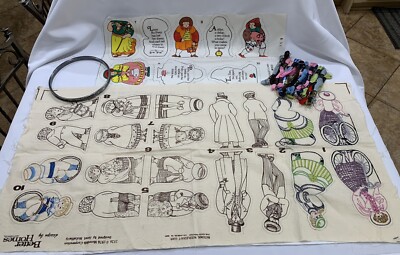 VTG 70 s Rare Nat l Needlecraft Better Homes Sew & Stuff Dolls Thread Hoop Lot