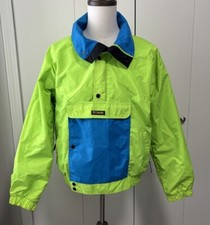 Columbia Vintage Neon Yellow full Front zipper jacket Men  s M Medium Vtg 90  s