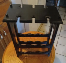 Black 6 Bottle Wine Rack Table / Shelf   (WR-31)